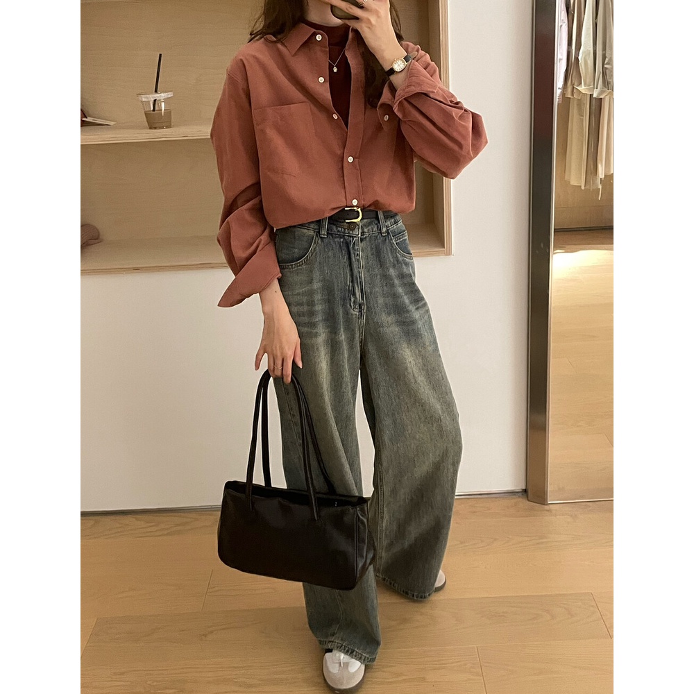 Giày Thể Thao mibu  ✨Áo Sơ Mi Nhung Kẻ Phong Cách Hàn Quốc Đơn Giản