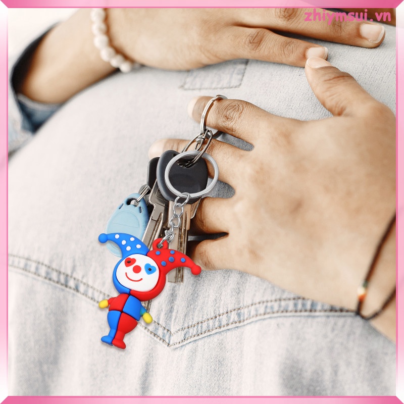Móc Khóa Hình Búp Bê Chú Hề Vui Nhộn