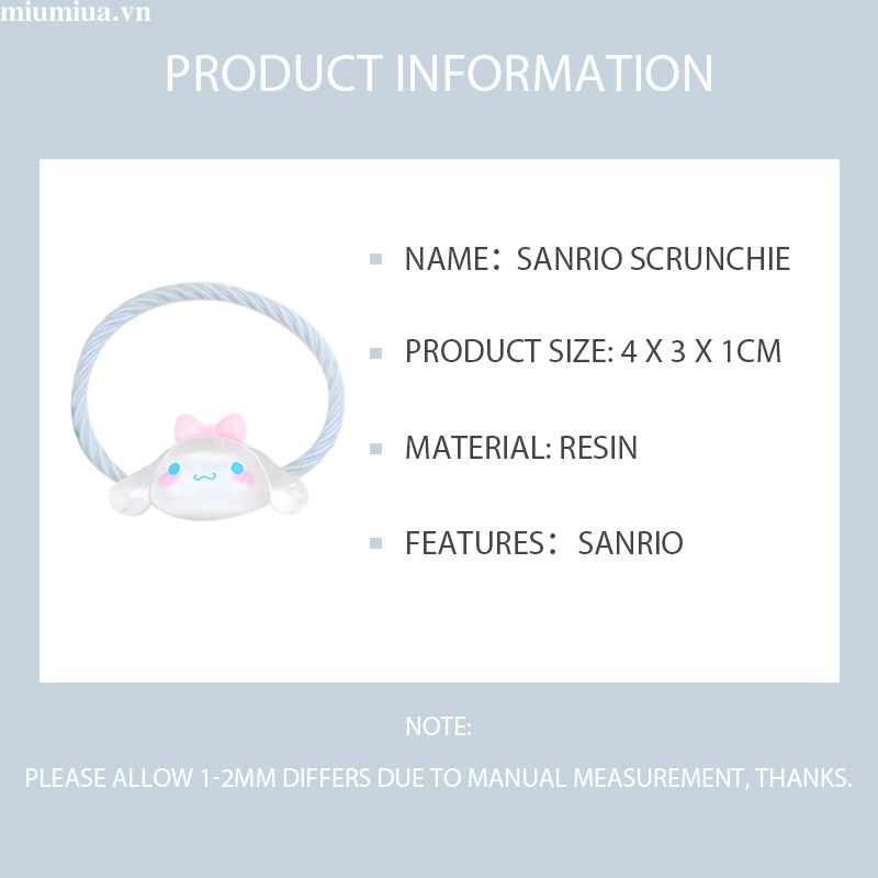 Miumiua🔮Set 2 SANRIO Dây Buộc Tóc Hình Cún Yugui Dễ Thương Dành Cho Bạn Nữ Và Học Sinh