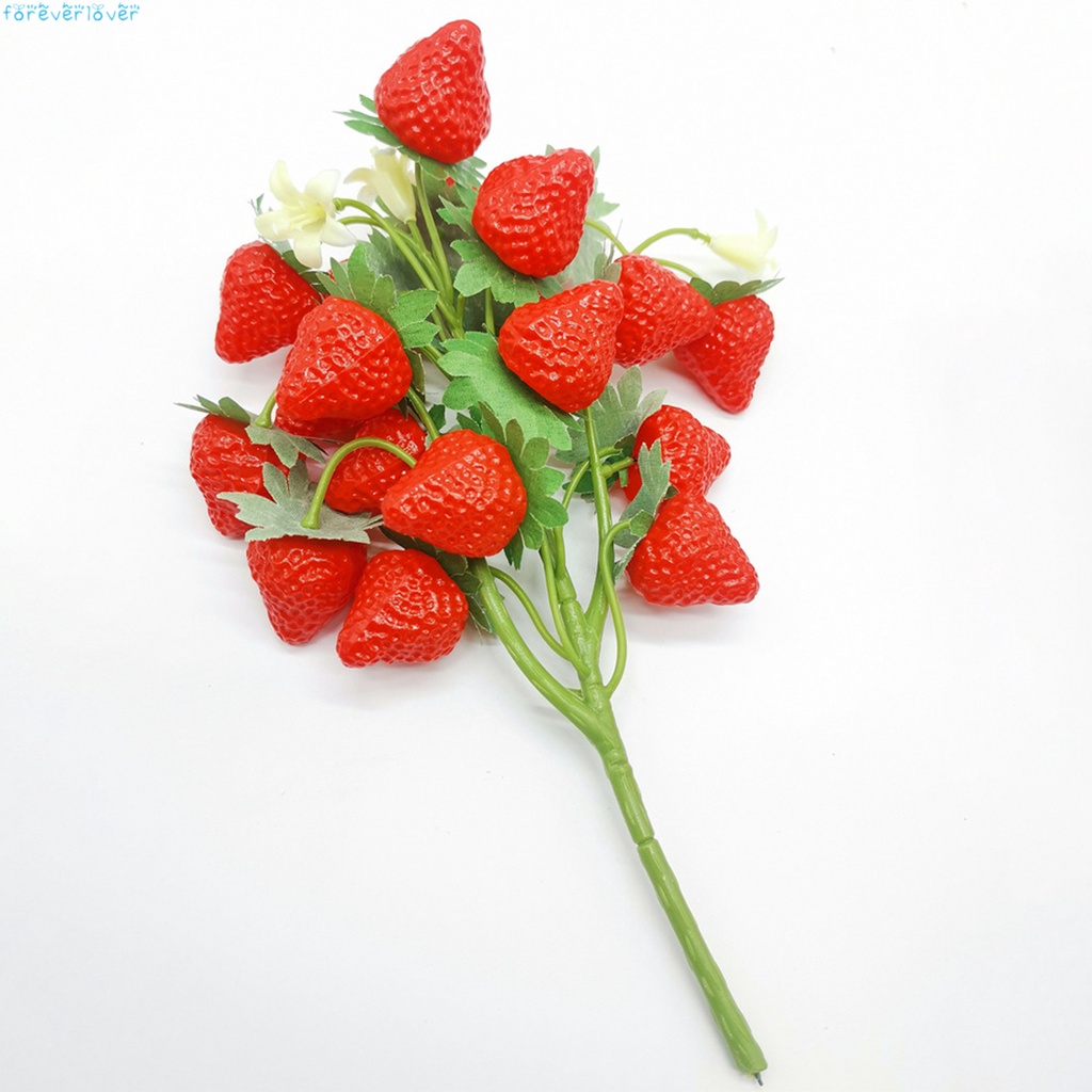 Bó Dâu Tây Giả Trang Trí