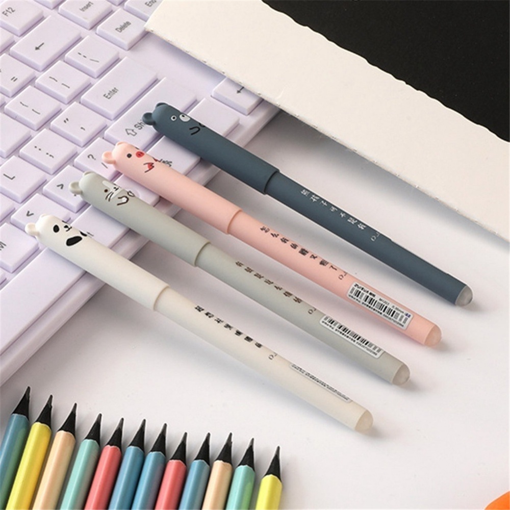 Set 4 Bút Bi Ngòi 0.35mm Hình Động Vật Dễ Thương