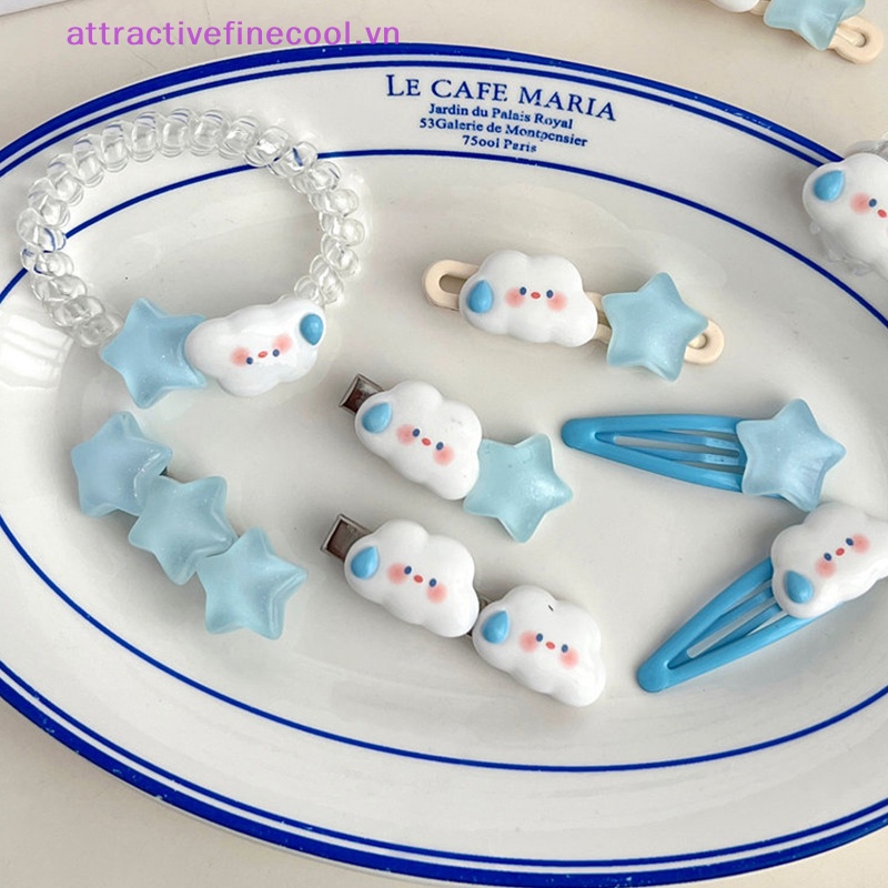 Kẹp Tóc Hình Đám Mây / Ngôi Sao / Đám Mây Dễ Thương Cho Bé Gái