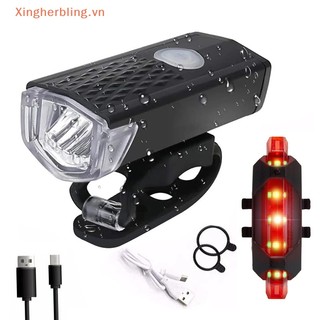 Xbvn Bộ Đèn Pha led Sạc usb Cho Xe Đạp Leo Núi