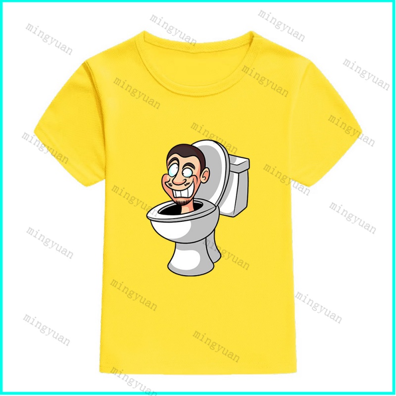 Áo Thun Tay Ngắn In Hình Mingyuan Skibidi Toilet Cho Thanh Thiếu Niên