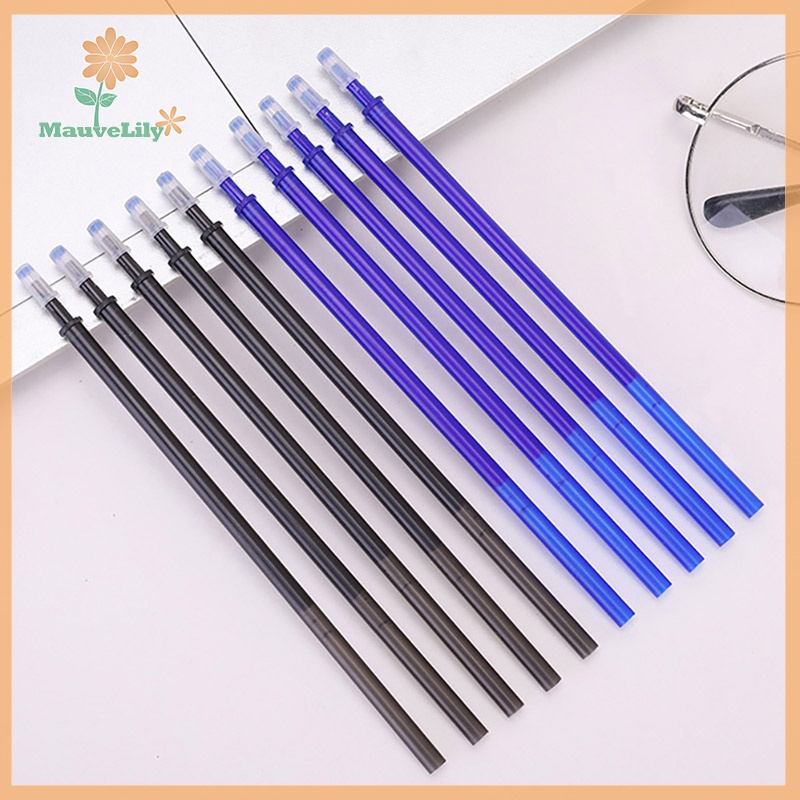 Lily set 100 Ruột Bút Mực gel Ngòi 0.5mm Có Thể Xóa Được Màu Xanh Dương Đen