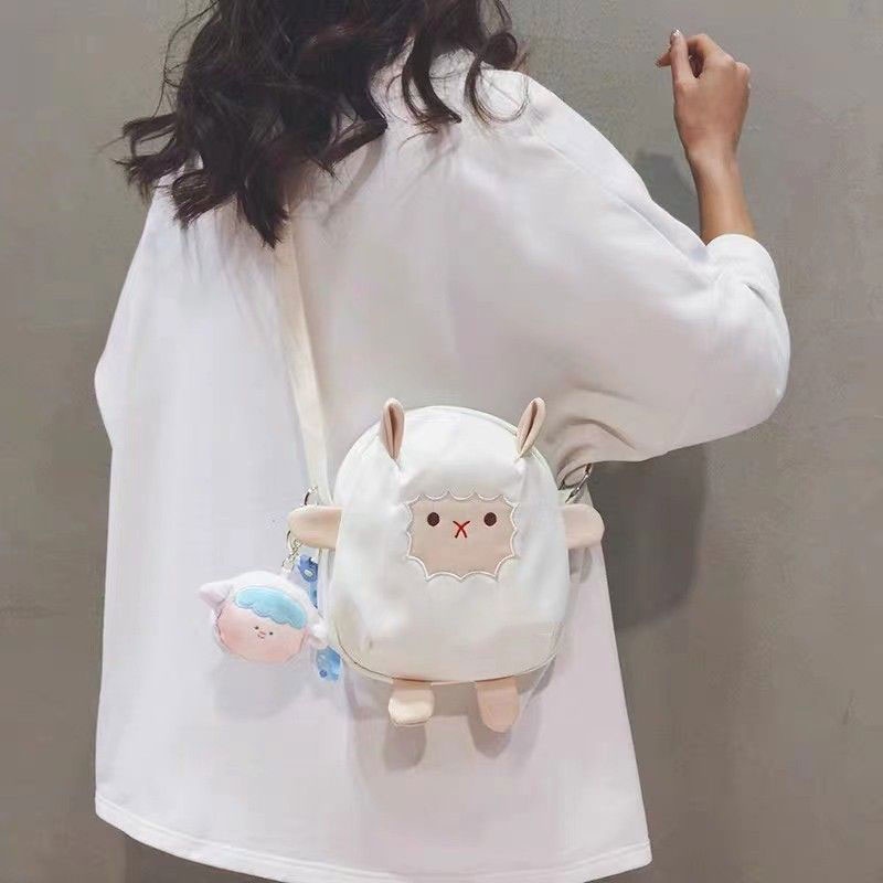 Túi đựng điện thoại YANNIAO đeo vai hình chú cừu dễ thương phong cách Nhật Bản
