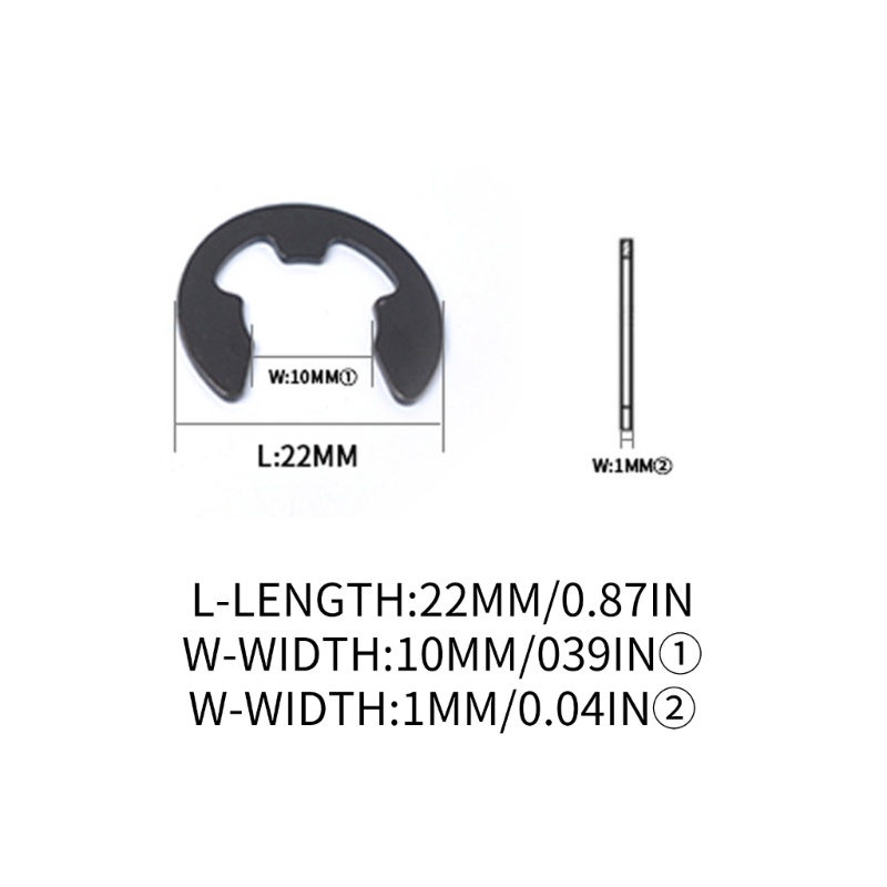 Run set 160 Vòng Kẹp Bên Ngoài Bằng Thép 2 Đến 12mm Kẹp Nhanh Chóng