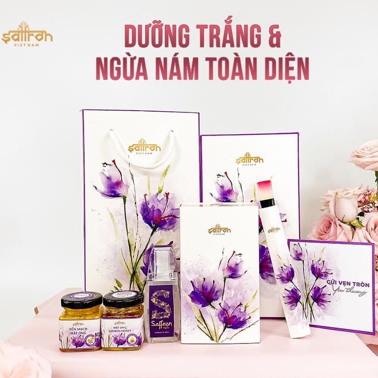 Set quà tặng người thương Nhụy hoa nghệ tây kèm Saffron ngâm mật ong Thương hiệu Saffron VietNam