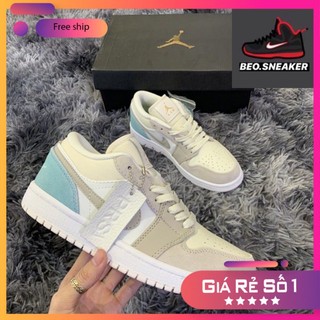 jordan trắng xám gót xanh hàng 1:1 chất lượng ( full box + freeship )