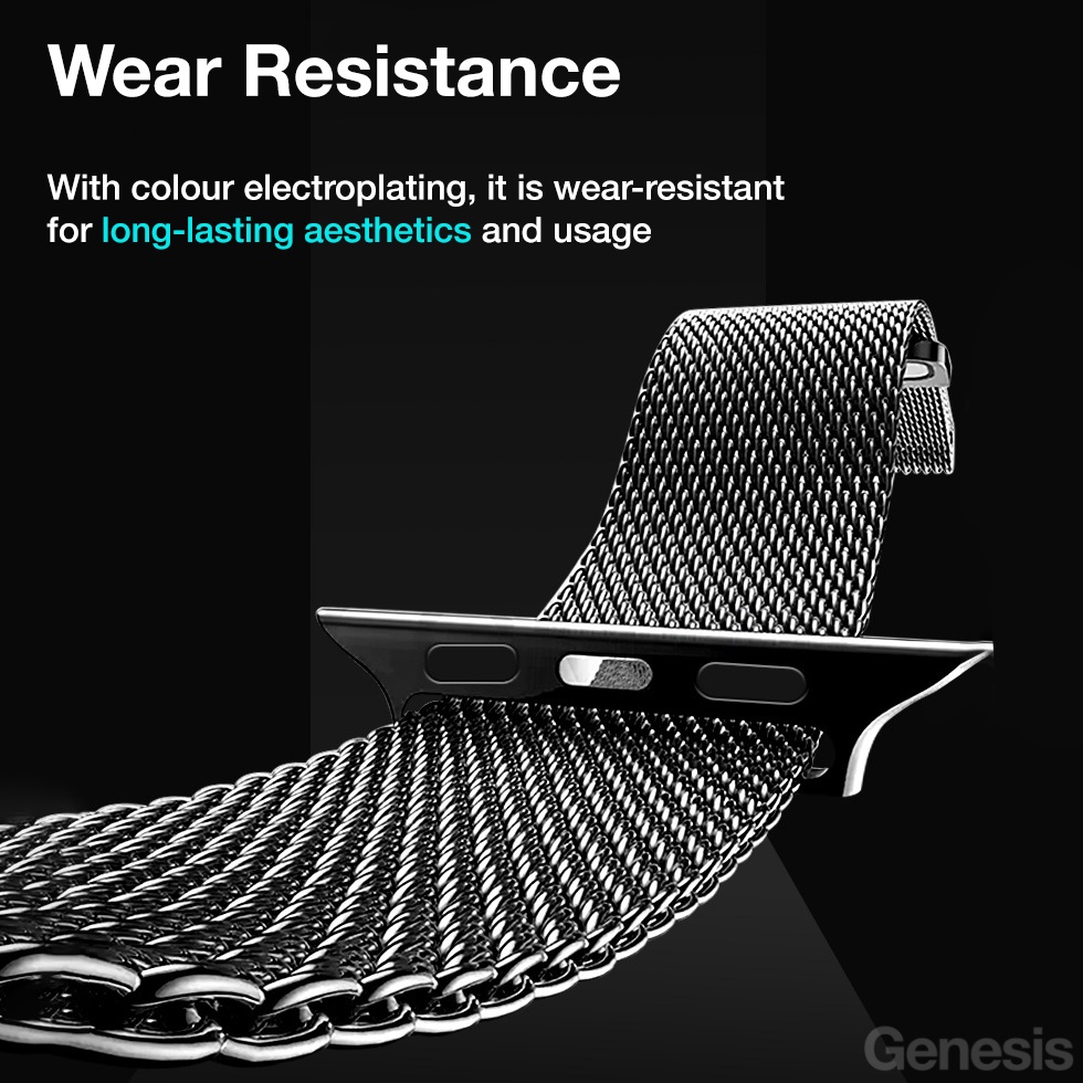 Genesis Dây Đeo Đồng Hồ Bằng Kim Loại Dành Cho apple watch series 9 8 ultra 7 se 6 5 4 3 49mm 45mm 44mm 41mm 40mm