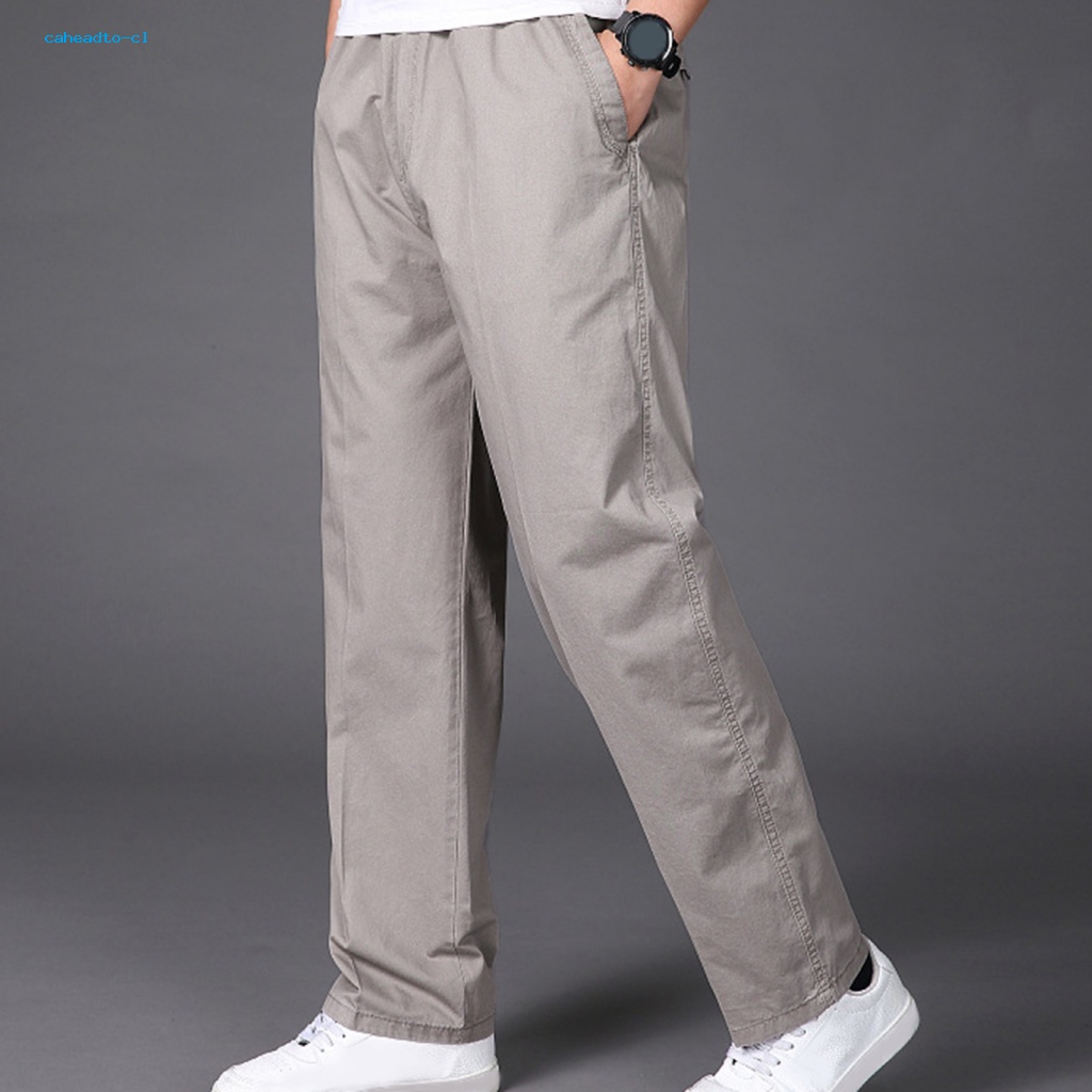 Quần Thể Thao cotton Lưng Thun Ống Rộng Nhiều Túi Thoáng Khí Thoải Mái Cho Nam