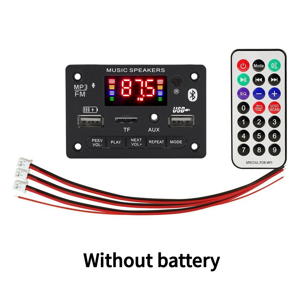 DIYMORE Bảng Mạch Giải Mã Âm Thanh dc 6v 12v bluetooth 5.0 usb aux sd fm
