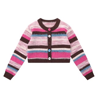 Áo Khoác Len cardigan Sọc Ngang Thời Trang Cho Nữ