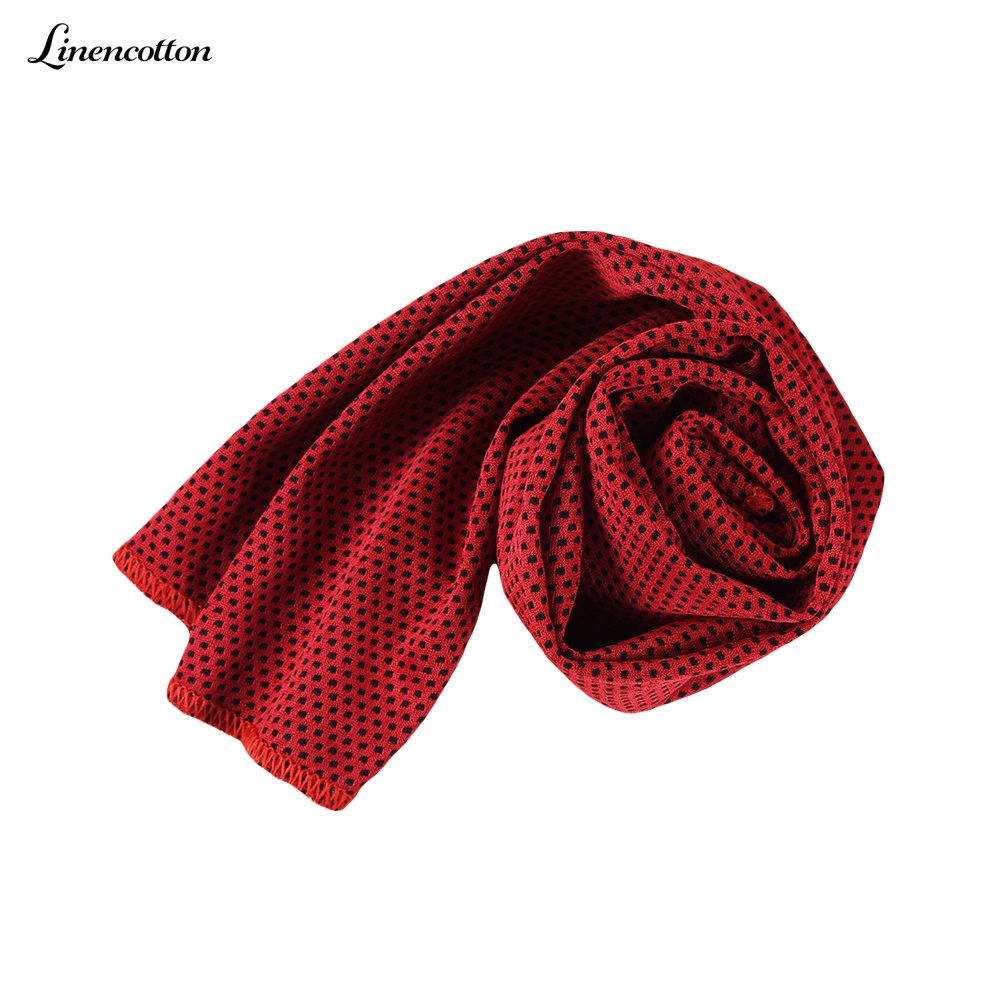 Khăn Cotton Lanh Màu Trơn Phối Lưới Làm Mát Mùa Hè Cho Hoạt Động Thể Thao Ngoài Trời