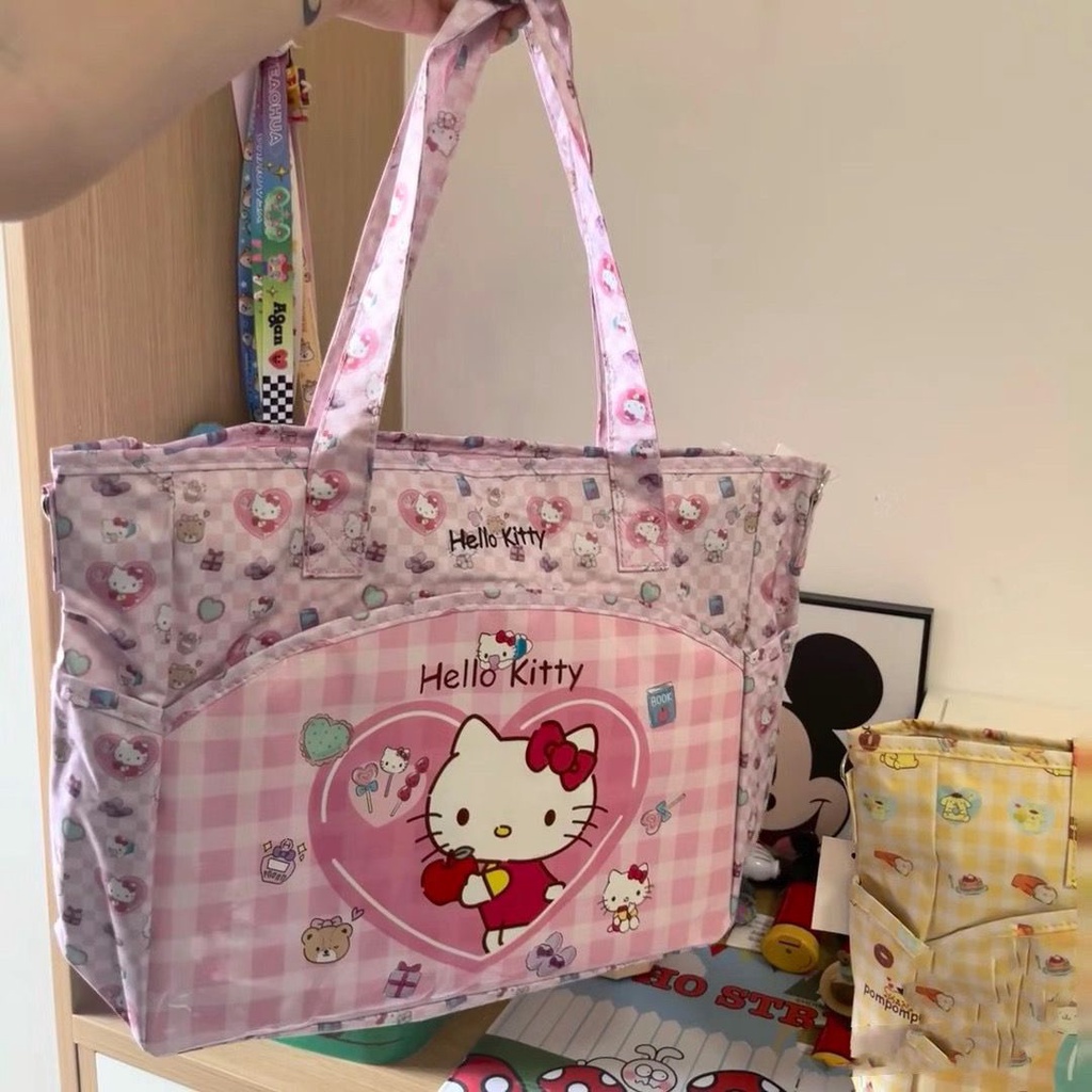 Hellokitty Túi Xách Du Lịch Cỡ Lớn In Hình Hello Kitty Dễ Thương