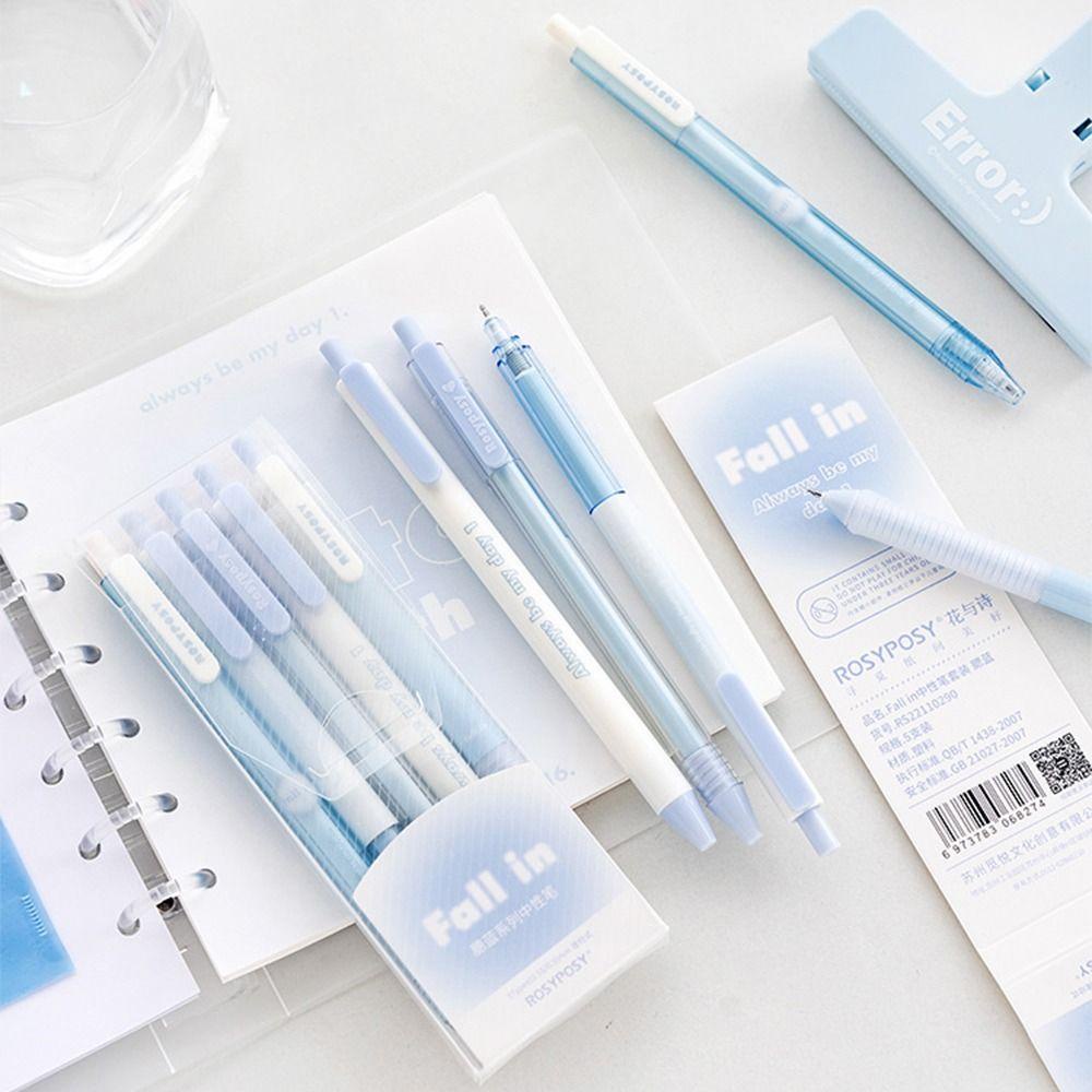 Mmluck Bộ Bút gel Mực Đen Hàn Quốc 0.5mm Nhanh Khô Dùng Làm Quà Tặng