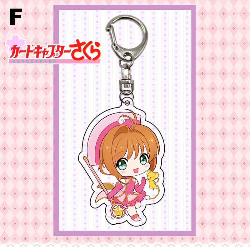 Thẻ Móc Khóa acrylic Hình Thủ Lĩnh Thẻ Bài sakura Xinh Xắn