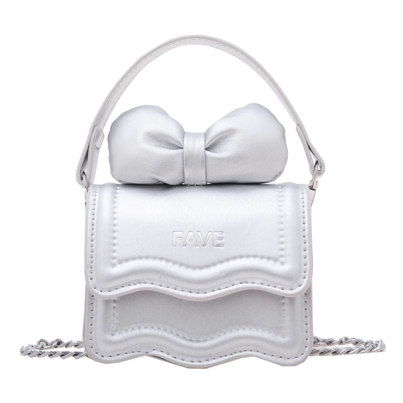 🎀Balo mầm non bé gái🎀Mới Túi Đeo Chéo mini Hình Vuông Đính Nơ Xinh Xắn balo cho bé đi học mầm non hhfwb0045