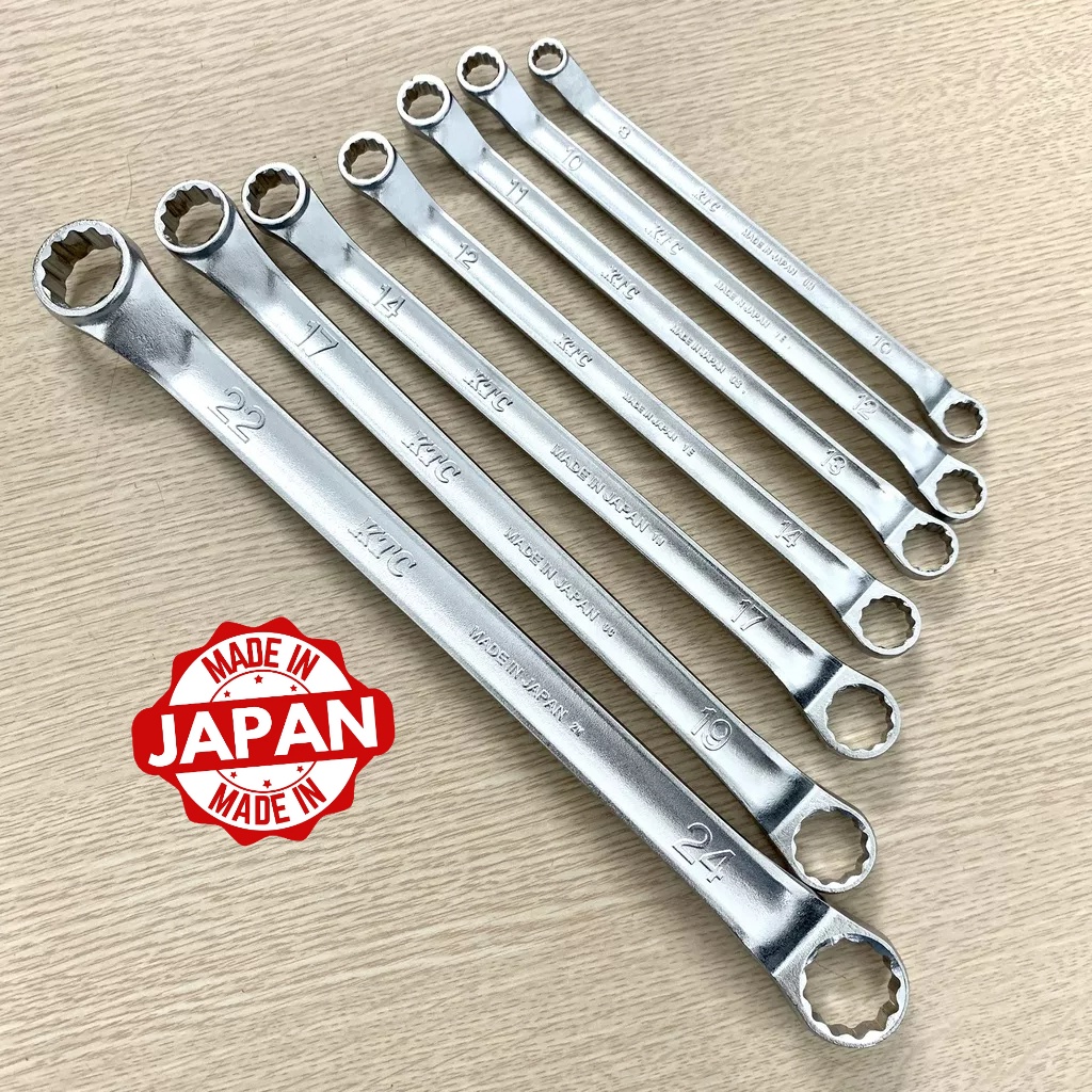 🎌Made in Japan🎌Cờ lê hai đầu tròng KTC Nhật - Bộ cờ lê nhật sử dụng trong hãng Yamaha và Honda VN