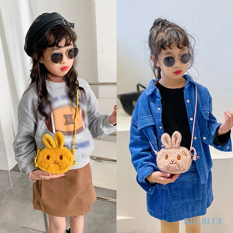 Túi Đeo Chéo Vai Hình Thỏ Hoạt Hình Bằng Vải Bông Nhỏ Nhắn Dễ Thương Dành Cho Trẻ Em