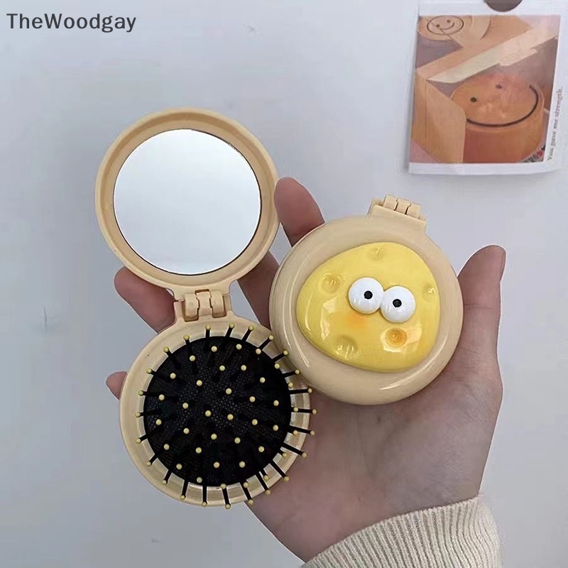 Lược Chải Tóc Túi Khí Mát Xa mini Hình Phô Mai Dễ Thương