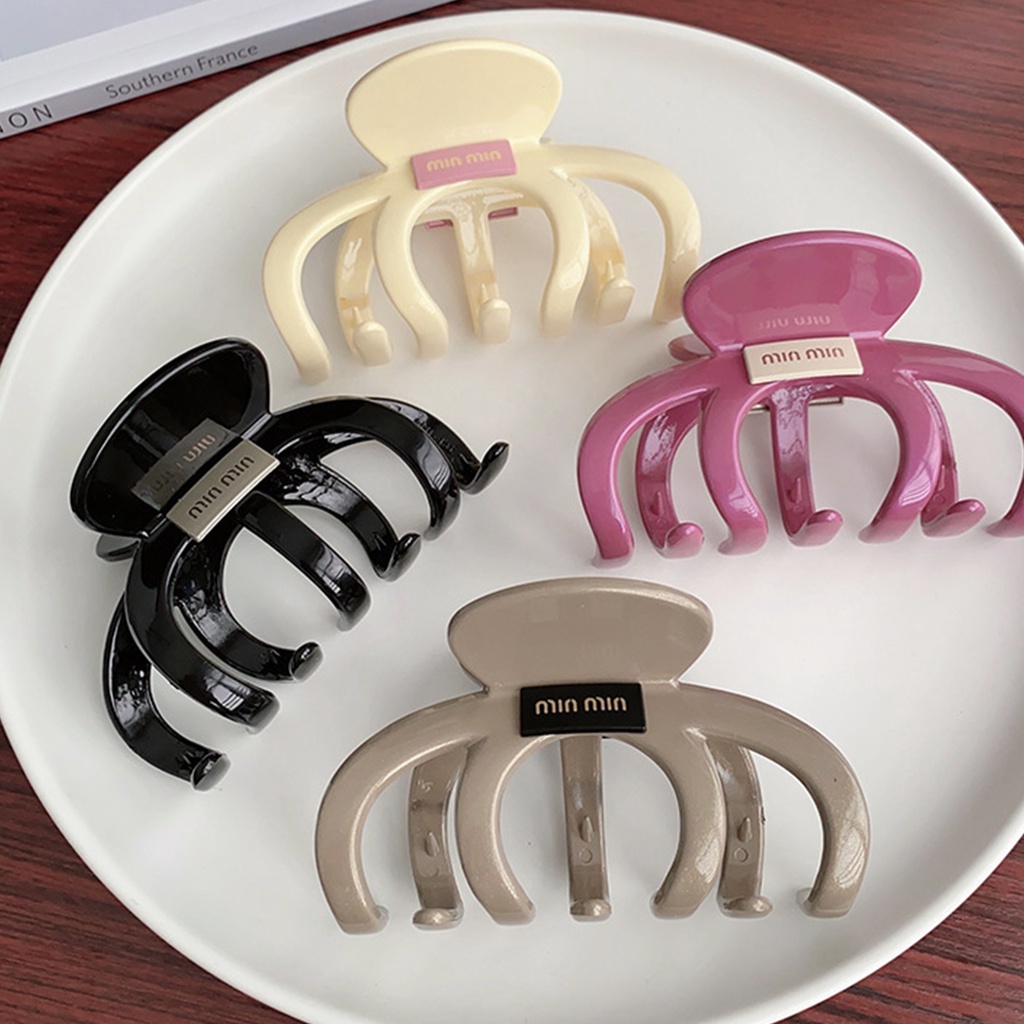Kẹp Tóc Kiểu Móng Vuốt Cá Mập Bằng acrylic In Chữ ins Cho Nữ 1 Cái