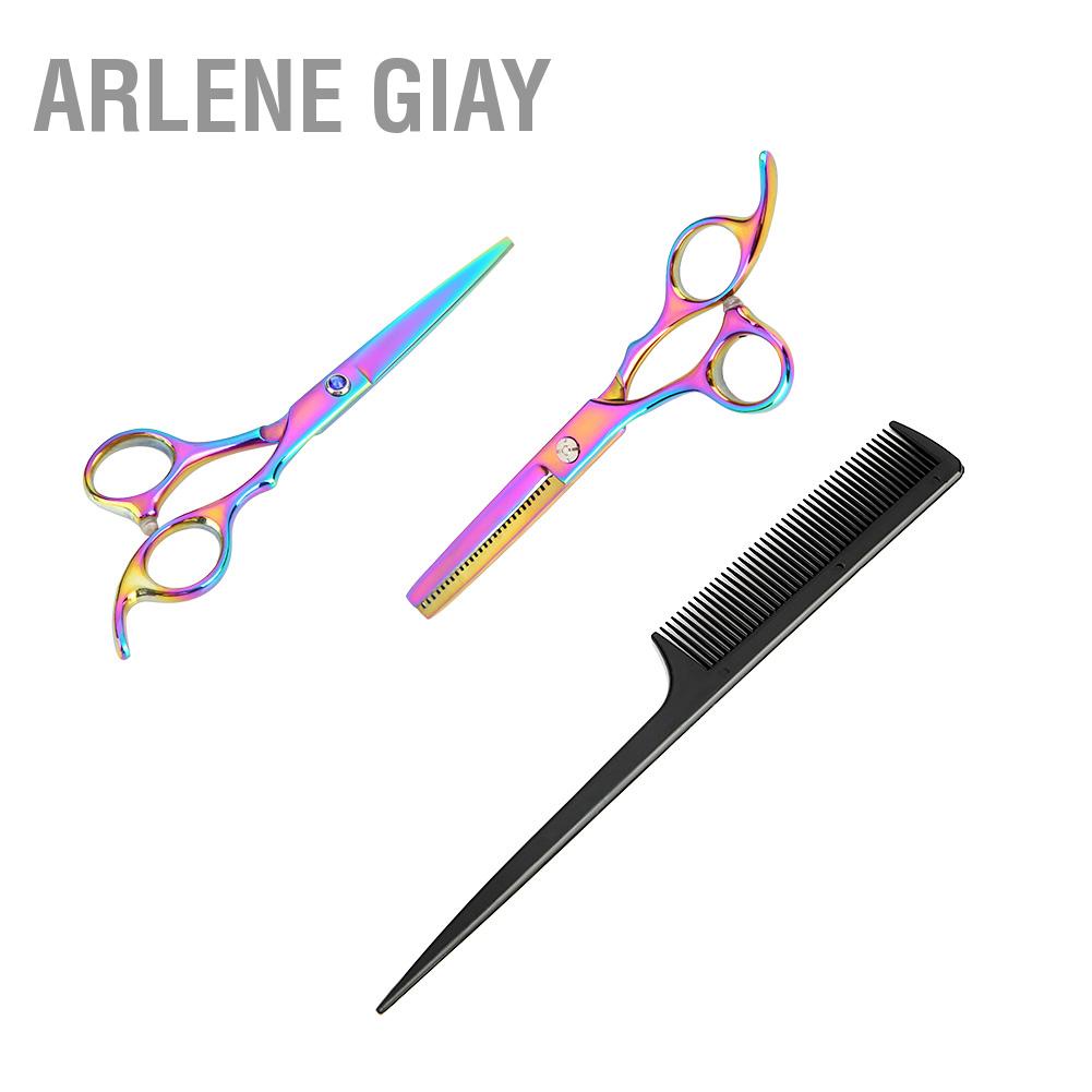 Arlene Giay Pro Barber Salon Cắt tóc Kéo tỉa thưa Làm 3 màu