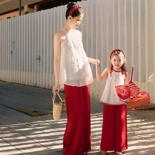 Bộ yếm đũi trắng quần đỏ Tiny Winy S215
