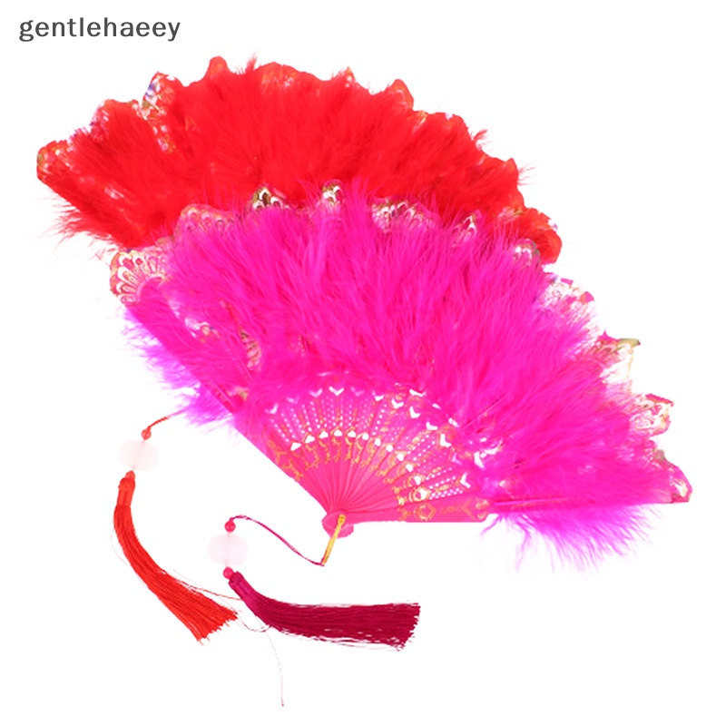 1 Chiếc Quạt Lông Vũ Hai Mặt Đầy Màu Sắc Trang Trí Tiệc Cưới