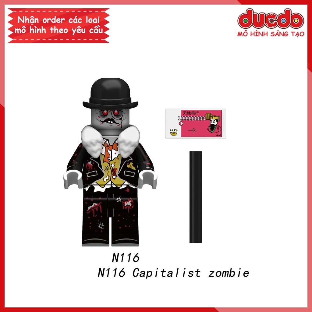 Minifigures nhân vật Zombies nhiều biến dị khác nhau - Đồ chơi Lắp ghép Xếp hình Mini Mô hình N109 - N116