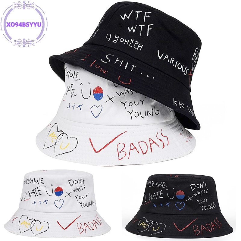 Xo94bsyu Mũ bucket Thời Trang Mùa Hè Phong Cách hip hop vn