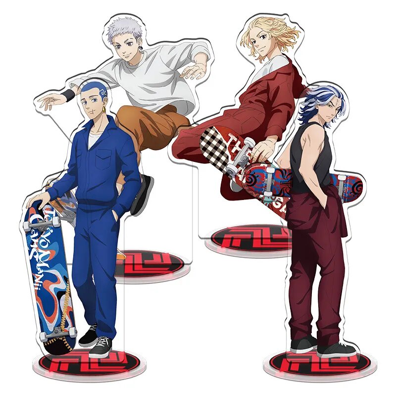 Mô hình Standee Anime Tokyo Revengers Sano Manjiro Acrylic Action x Inui Seishu Phụ kiện trang trí để bàn góc học tập