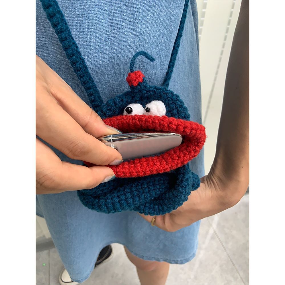 ✌Ưu Đãi Đặc Biệt Đãi Sẵn Sàng✌   Túi Đựng Điện Thoại Di Động Bằng Len Dệt Tay diy Cho Bạn Gái / apple huawei samsung