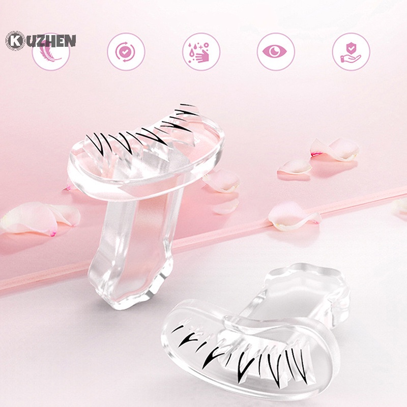 Kuzhen Con Dấu In Lông Mi Giả Có Tay Cầm Bằng silicone