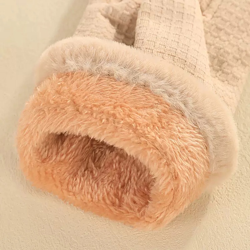 Thời Trang Găng Tay Hoạ Tiết Bánh waffle Có Thể Sử Dụng Màn Hình Cảm Ứng