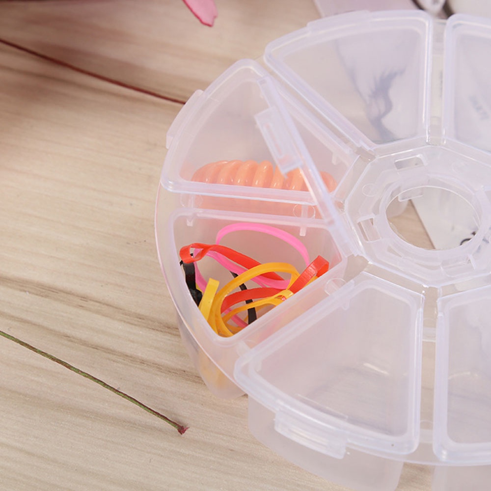 Storage Box 8 Slots Plastic Case Craft Organizer Container Accessories