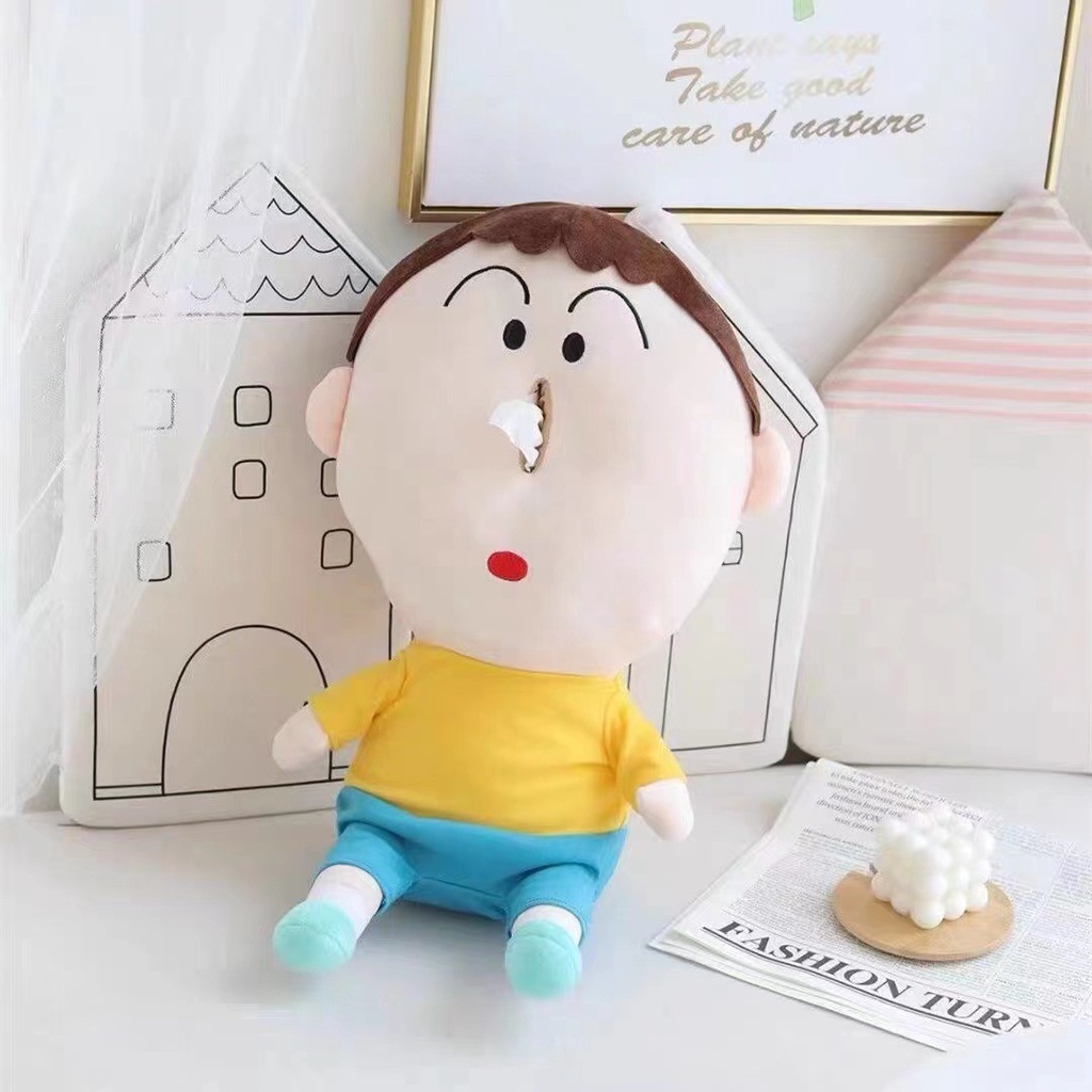 Búp bê nhồi bông Hộp Khăn Giấy Hình Cậu Bé Bút Chì Nhồi Bông Đáng Yêu