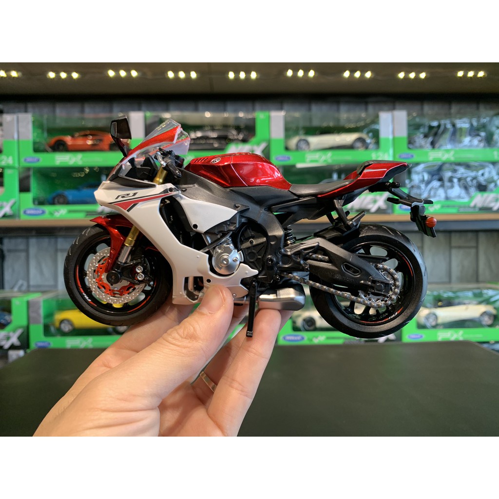 Mô hình xe mô tô YAMAHA YZF-R1 tỉ lệ 1:12 hãng MSZ