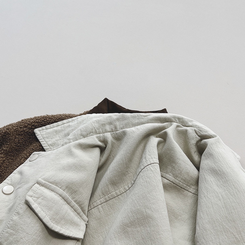 Áo Khoác Bông Giữ Ấm Phong Cách Hàn Quốc Cho Bé Trai Và Gái