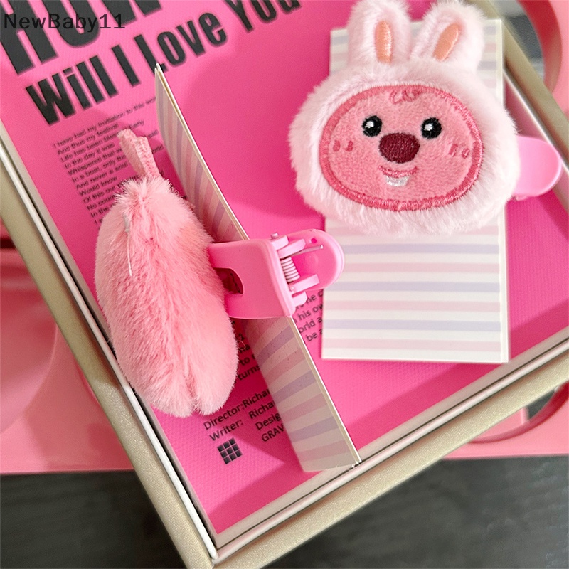 Newbaby Kẹp Tóc Mái Cắt Hình Trái Tim Hoạt Hình Màu Hồng Dễ Thương Dành Cho Nữ Tuổi Teen / Bé Gái