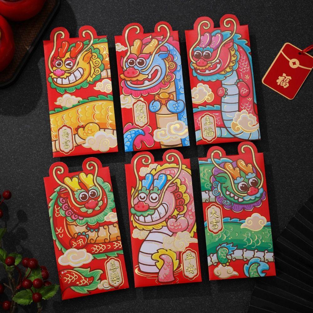 Mkeb Bao Lì Xì Năm Mới 2024 Họa Tiết Rồng Truyền Thống hongbao
