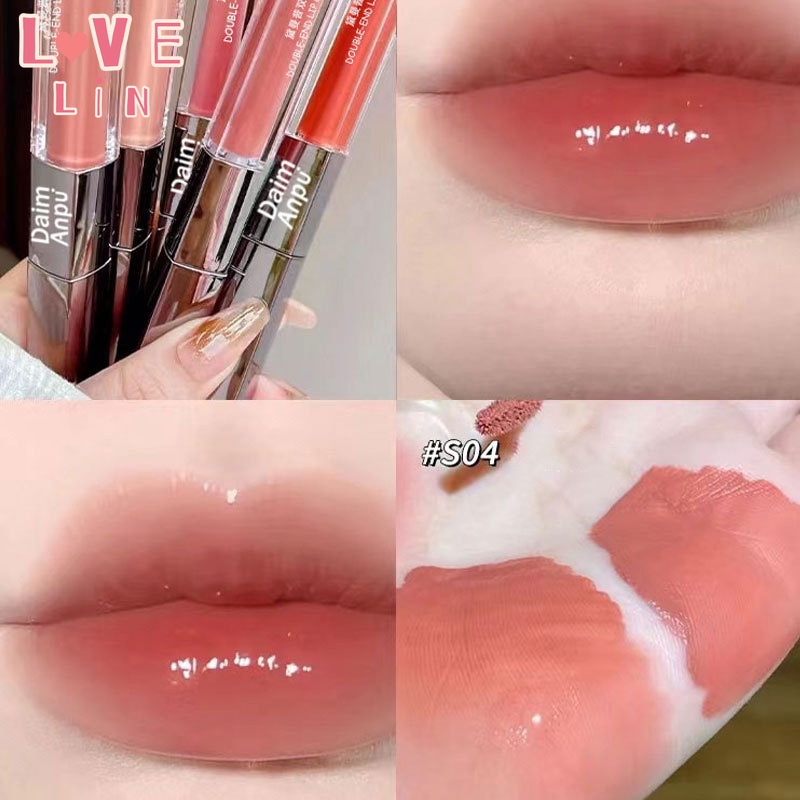 Son Kem Hai Đầu Hiệu Ứng Gương Không Dễ Phai Màu Cho Nữ Sinh