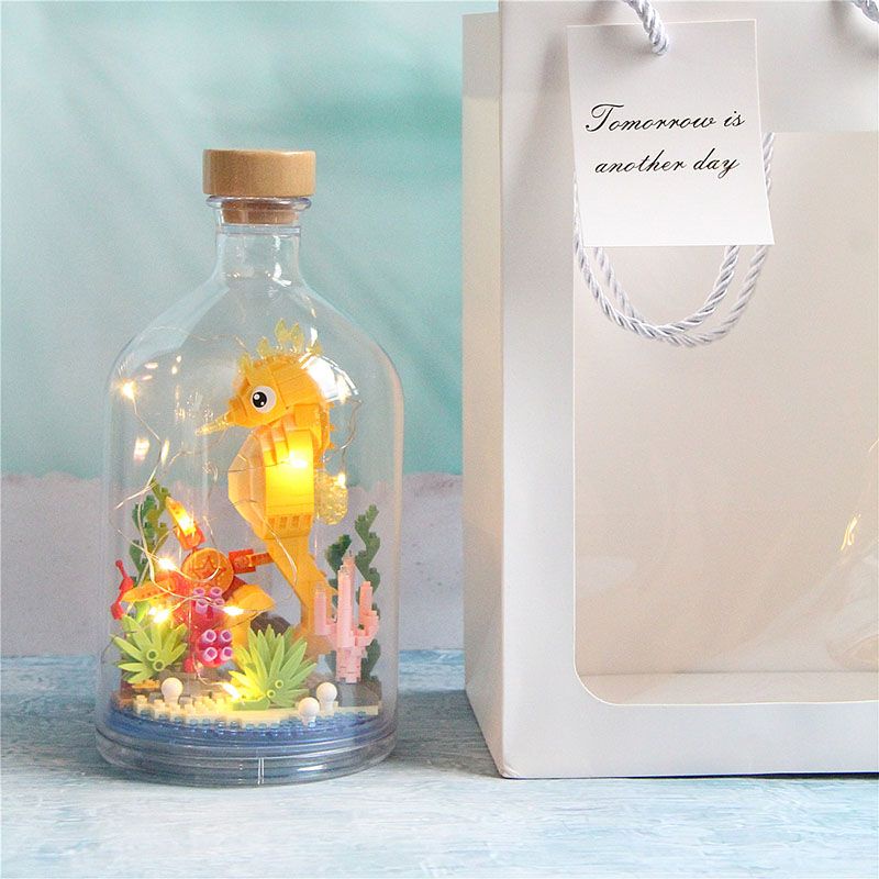 Sea life Bộ Đồ Chơi Lắp Ráp Mô Hình Cá Ngựa Bạch Tuộc Giáo Dục Cho Bé Trai Bé Gái