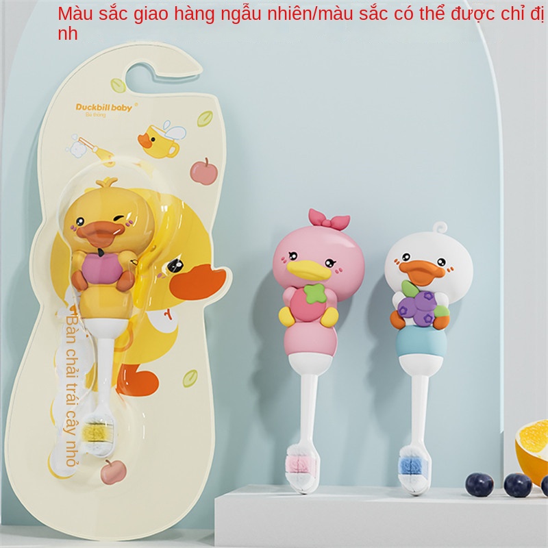 Bàn Chải Đánh Răng Lông Mềm Hình Hoạt Hình Cho Trẻ Em 2-12 Tuổi