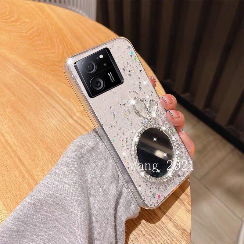 Mới Ốp Điện Thoại Mềm Có Gương Trang Điểm Hình Vương Miện Cho xiaomi 13t xiaomi 13t pro 5g 2023 xiaomi 13t pro 5g