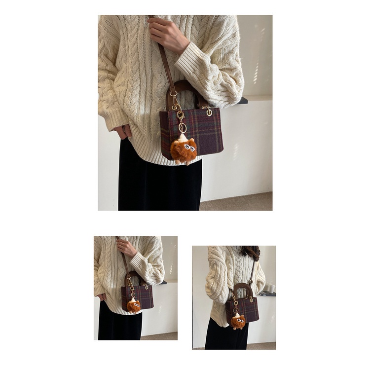 Túi Đeo Chéo Bằng Len Phong Cách Hàn Quốc Thời Trang Mùa Đông 2023