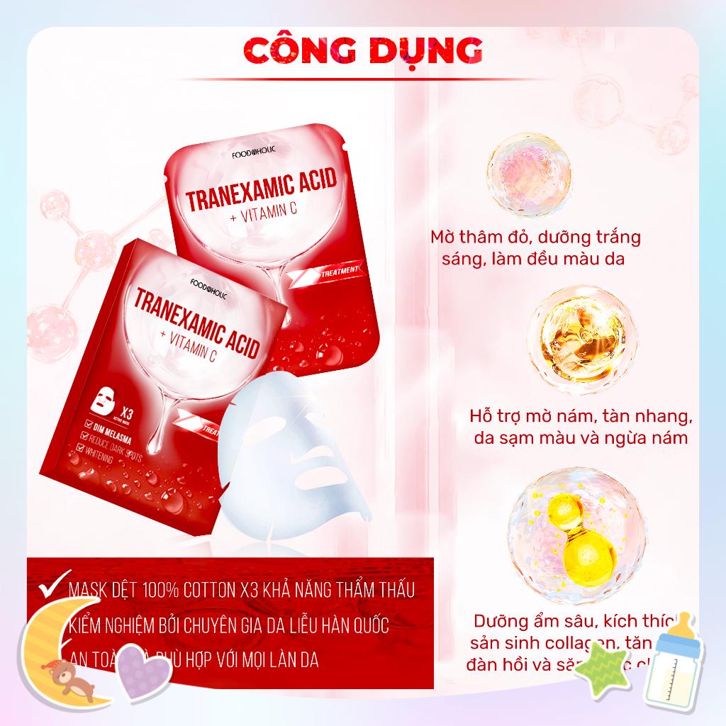 Hộp Mặt Nạ Foodaholic Premium mờ thâm đỏ, sạn nám da 23ml