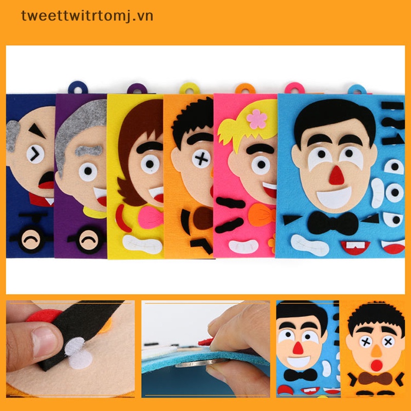 Đồ Chơi Bảng Cảm Xúc Thay Đổi Gương Mặt tomj diy Đồ Chơi Dạy Học Hoạt Động Cho Trẻ Mẫu Giáo vn