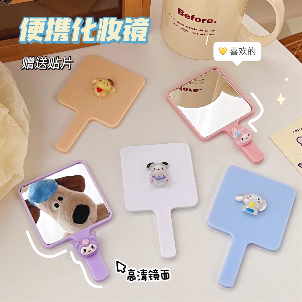 Gương Trang Điểm Cầm Tay Mini Kiểu Hoạt Hình Sanrio Đáng Yêu