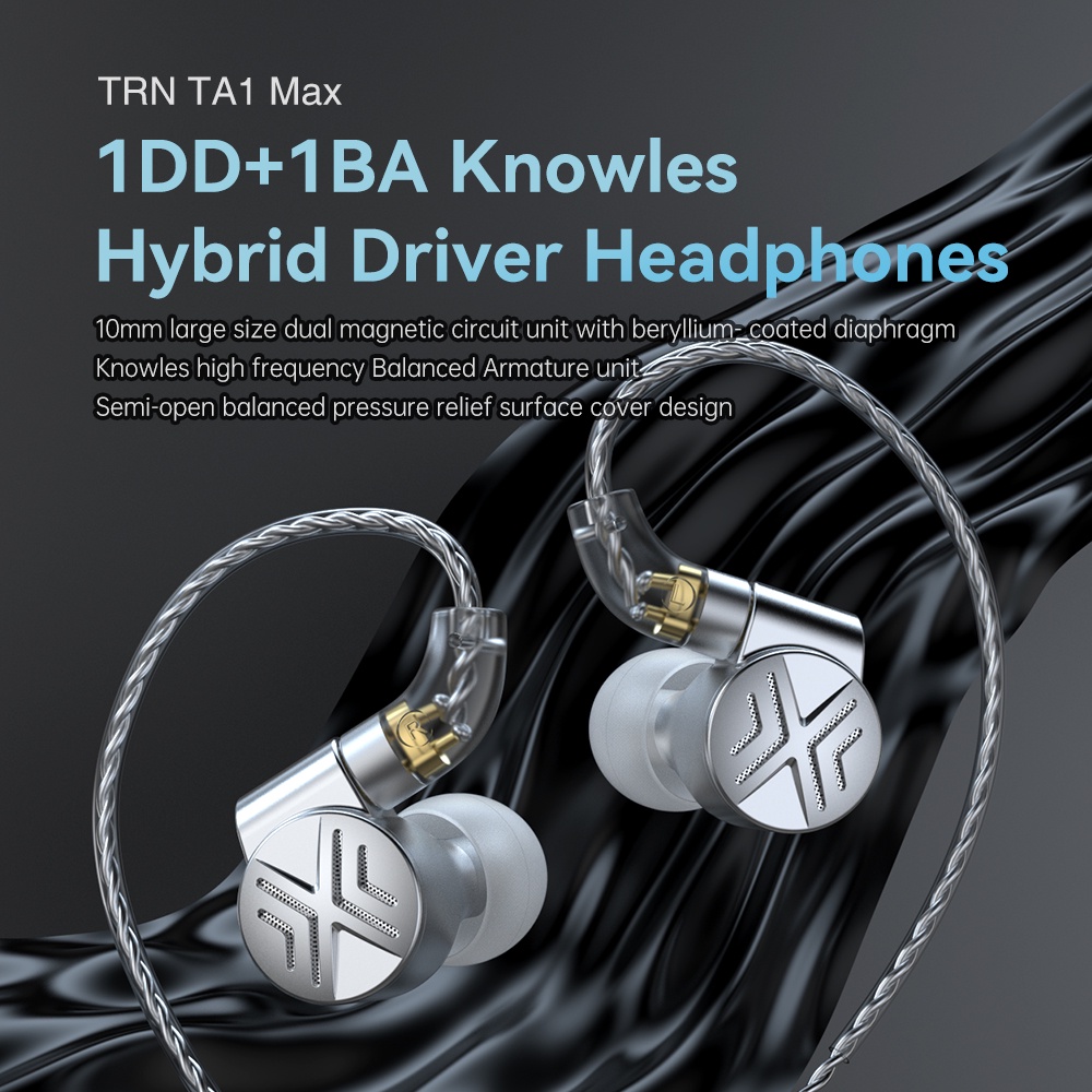 Tai Nghe Nhét Tai trn ta1 max hi-fi 1ba + 1dd Âm Thanh hifi Sống Động Chất Lượng Cao xiaomi